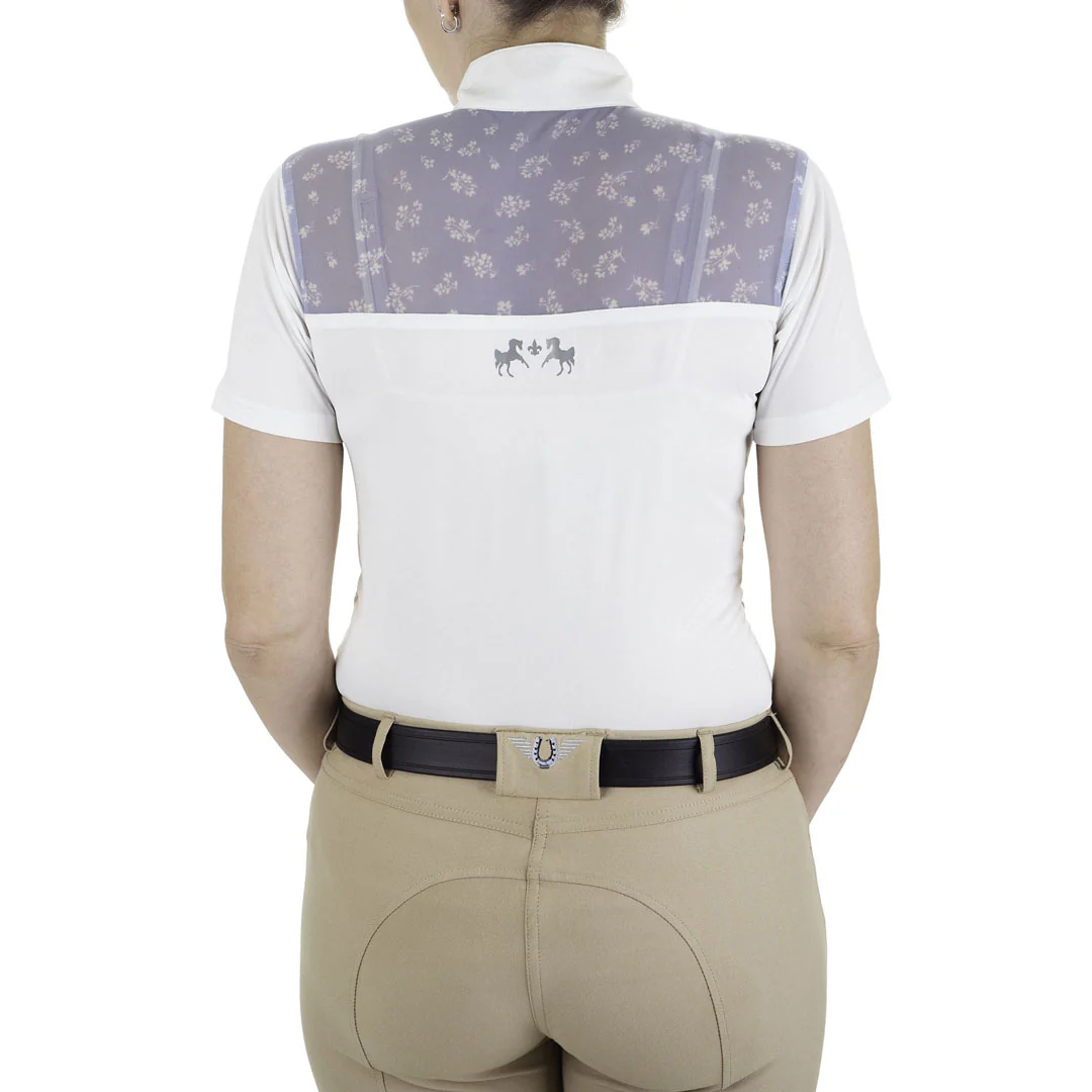 Equine Couture Ladies Nicolette Equicool Short Sleeve Show Shirt - Image 2