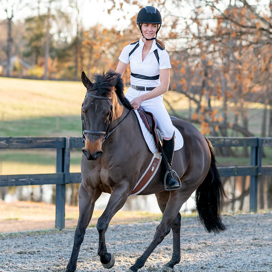 Equine Couture Ladies Nicolette Equicool Short Sleeve Show Shirt - Image 4
