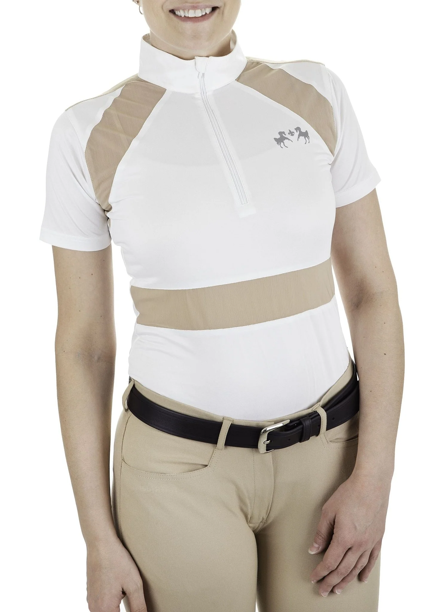 Equine Couture Ladies Nicolette Equicool Short Sleeve Show Shirt - Image 6