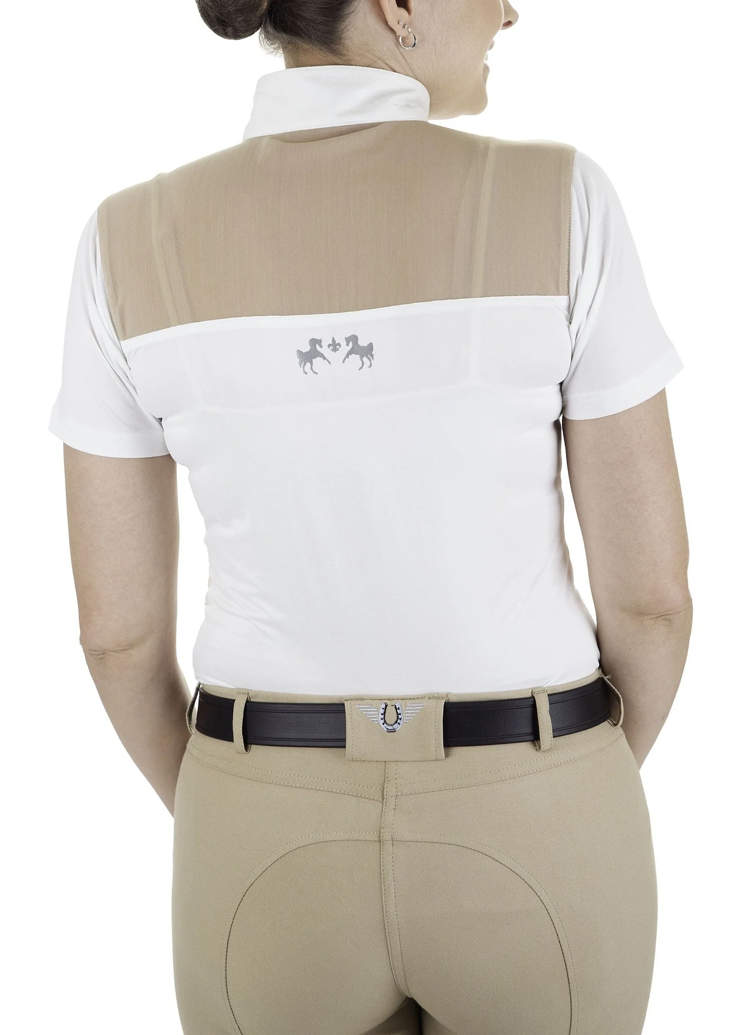 Equine Couture Ladies Nicolette Equicool Short Sleeve Show Shirt - Image 7