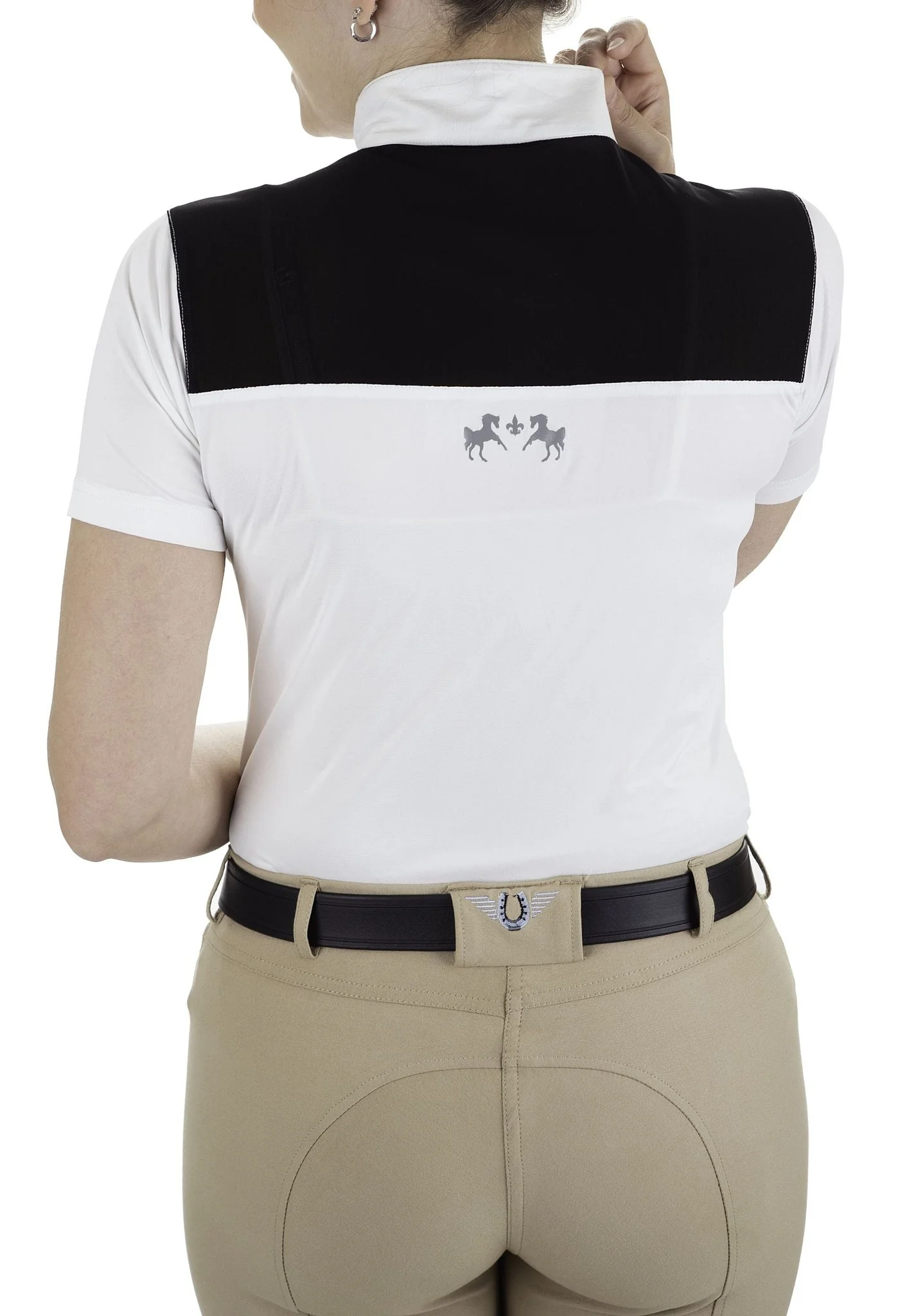 Equine Couture Ladies Nicolette Equicool Short Sleeve Show Shirt - Image 9