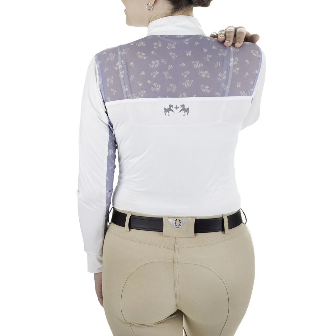 Equine Couture Ladies Nicolette Equicool Long Sleeve Show Shirt - Image 2