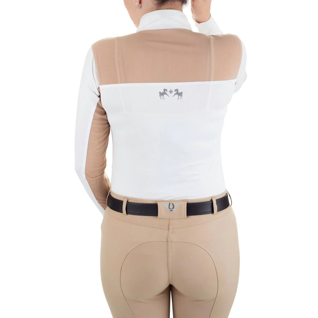 Equine Couture Ladies Nicolette Equicool Long Sleeve Show Shirt - Image 4