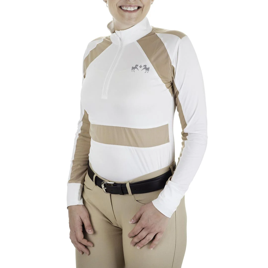 Equine Couture Ladies Nicolette Equicool Long Sleeve Show Shirt - Image 5