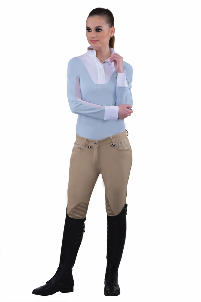 Equine Couture Ladies Oslo Silicone Knee Patch Breeches - Image 10