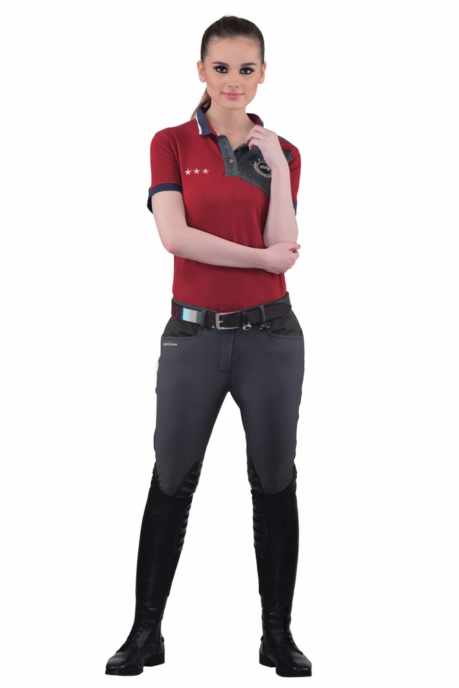 Equine Couture Ladies Oslo Silicone Knee Patch Breeches - Image 5