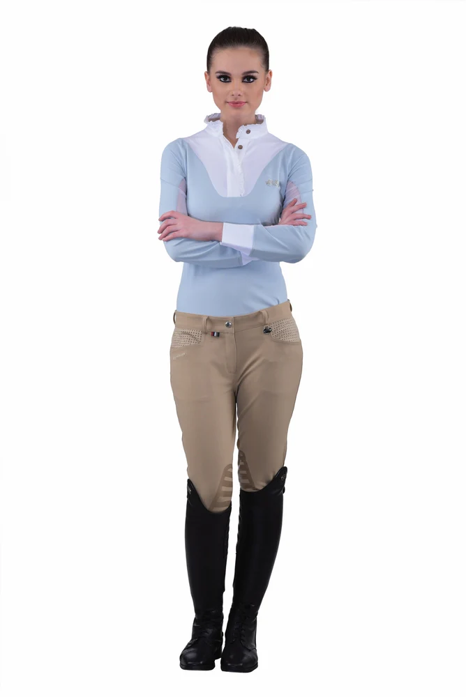 Equine Couture Ladies Oslo Silicone Knee Patch Breeches - Image 9