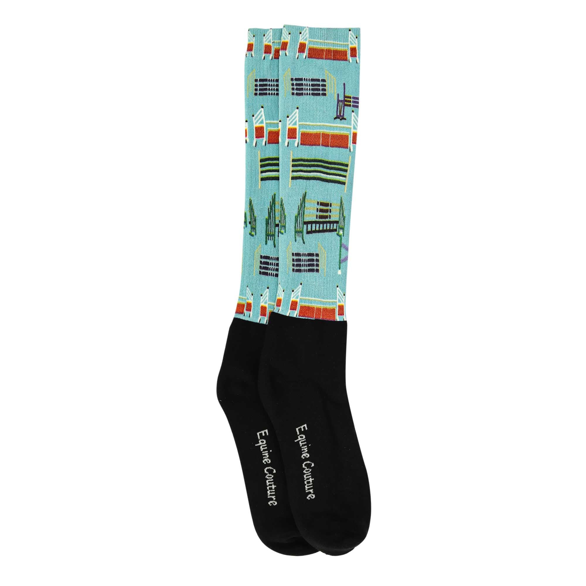 Equine Couture Ladies OTC Boot Socks- Painted Jumps - Image 4