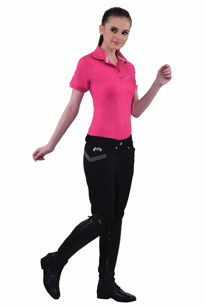 Equine Couture Ladies Sarah Silicone Knee Patch Breeches - Image 12