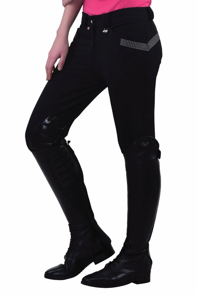 Equine Couture Ladies Sarah Silicone Knee Patch Breeches - Image 14