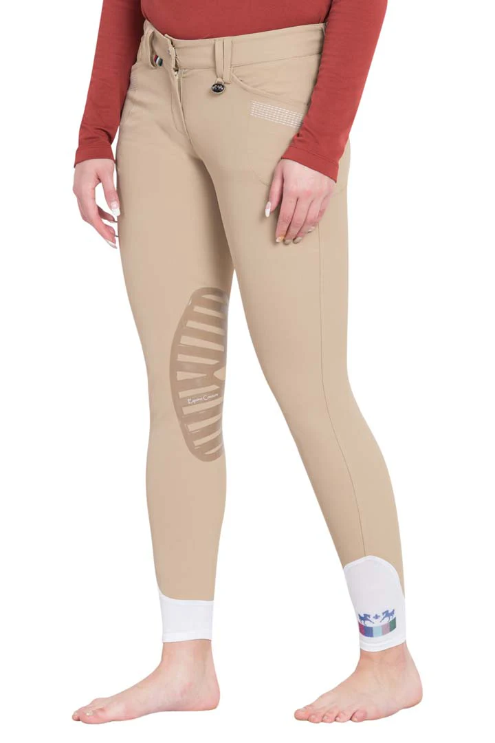 Equine Couture Ladies Sarah Silicone Knee Patch Breeches - Image 16