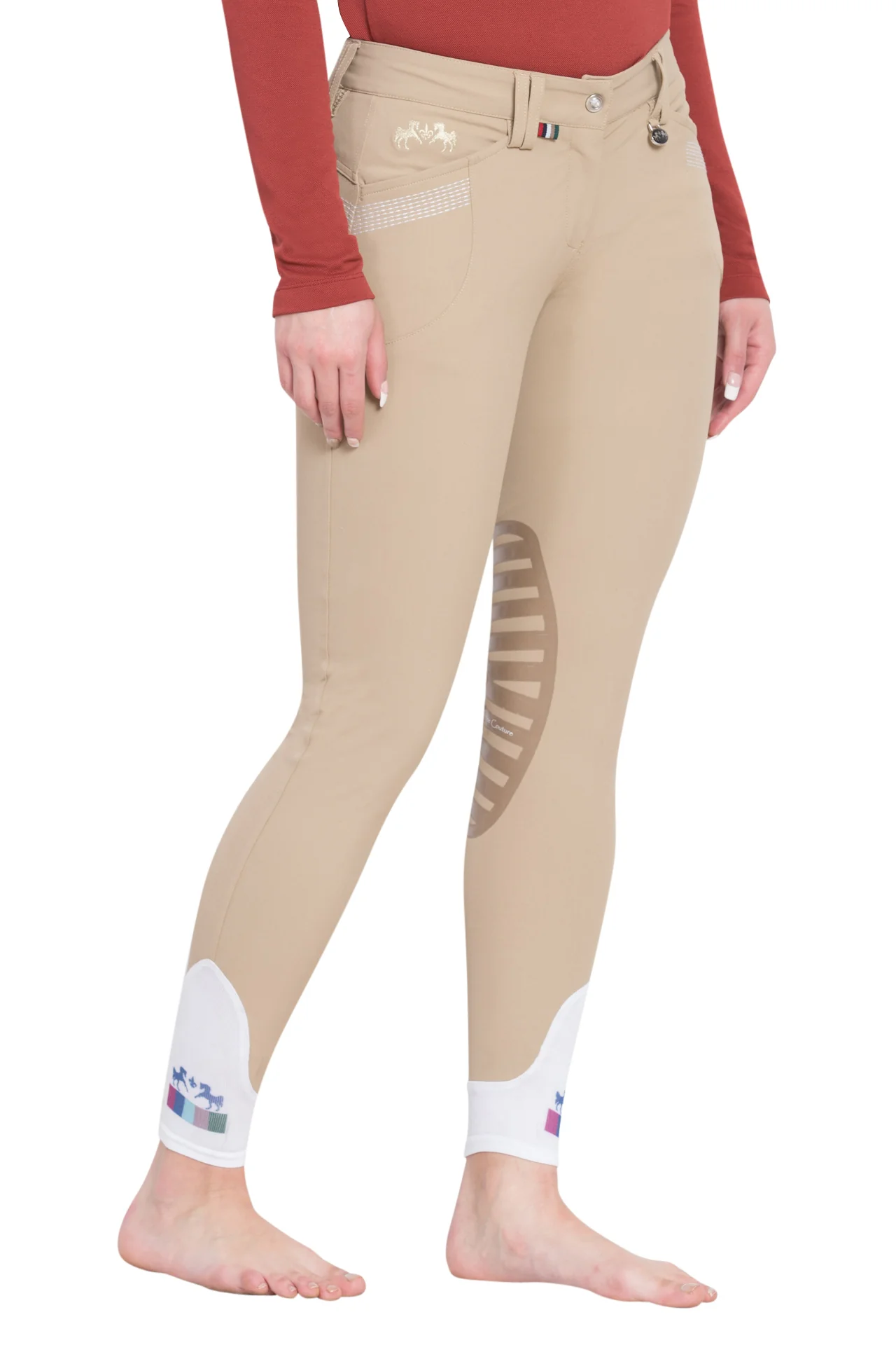 Equine Couture Ladies Sarah Silicone Knee Patch Breeches - Image 18