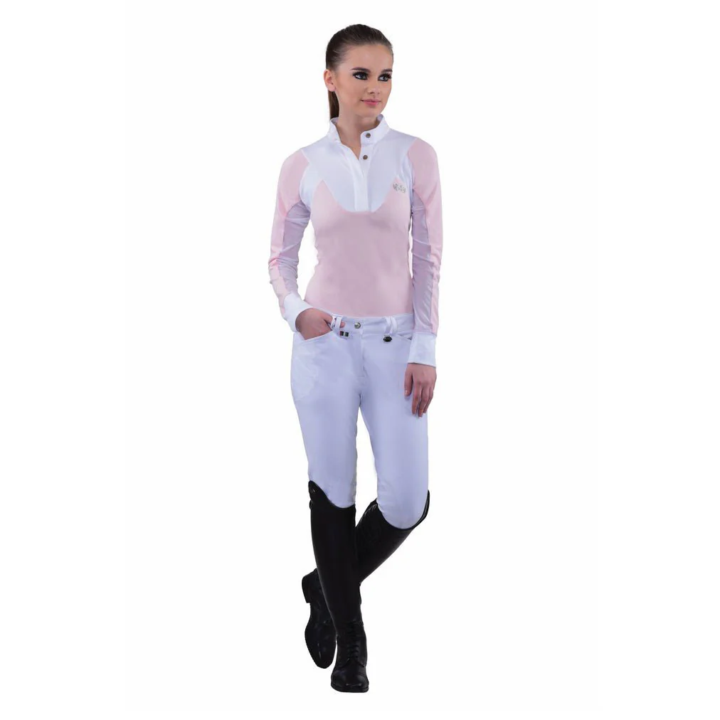 Equine Couture Ladies Sarah Silicone Knee Patch Breeches - Image 2