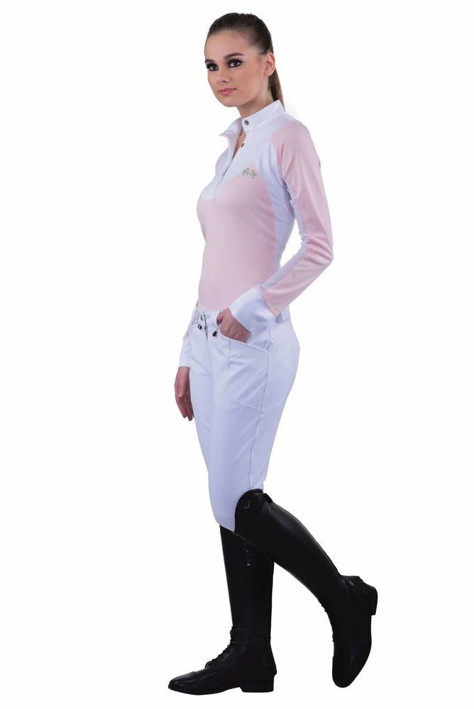 Equine Couture Ladies Sarah Silicone Knee Patch Breeches - Image 4