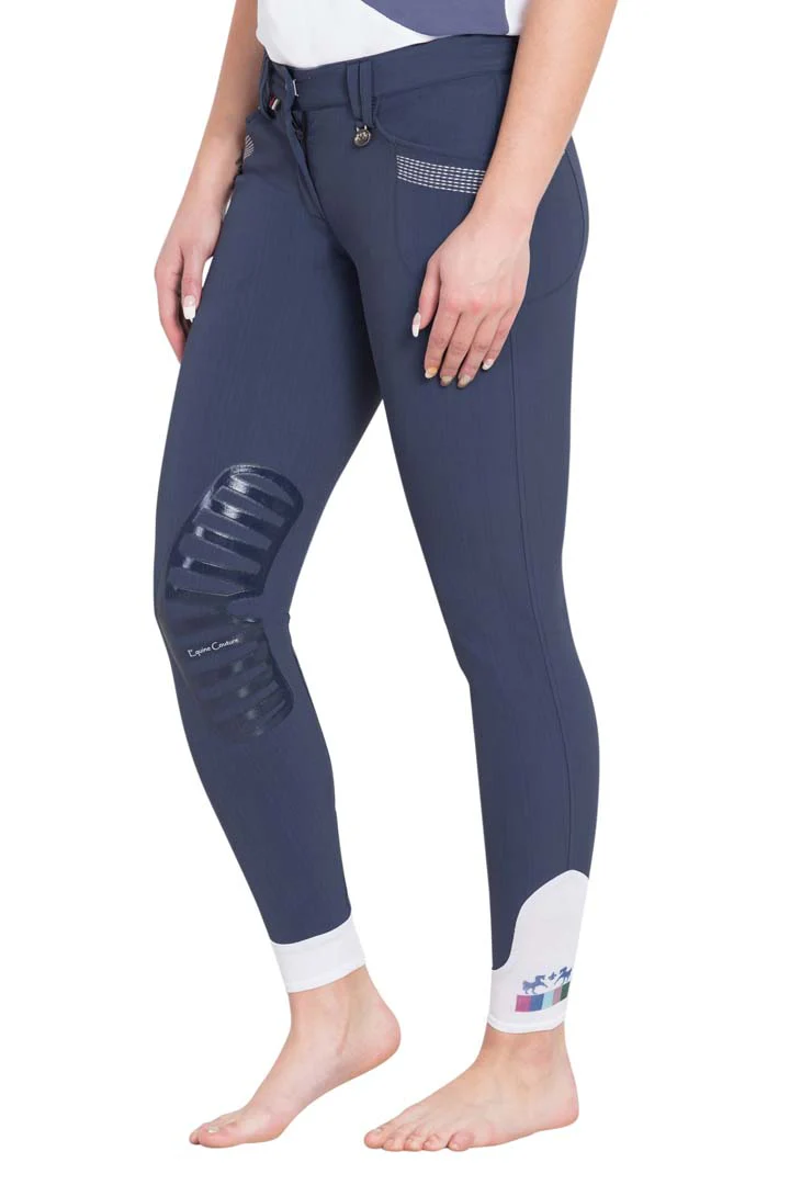 Equine Couture Ladies Sarah Silicone Knee Patch Breeches - Image 6