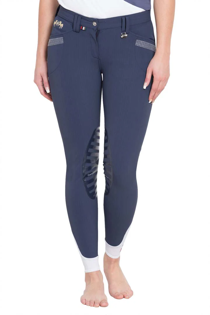 Equine Couture Ladies Sarah Silicone Knee Patch Breeches - Image 7