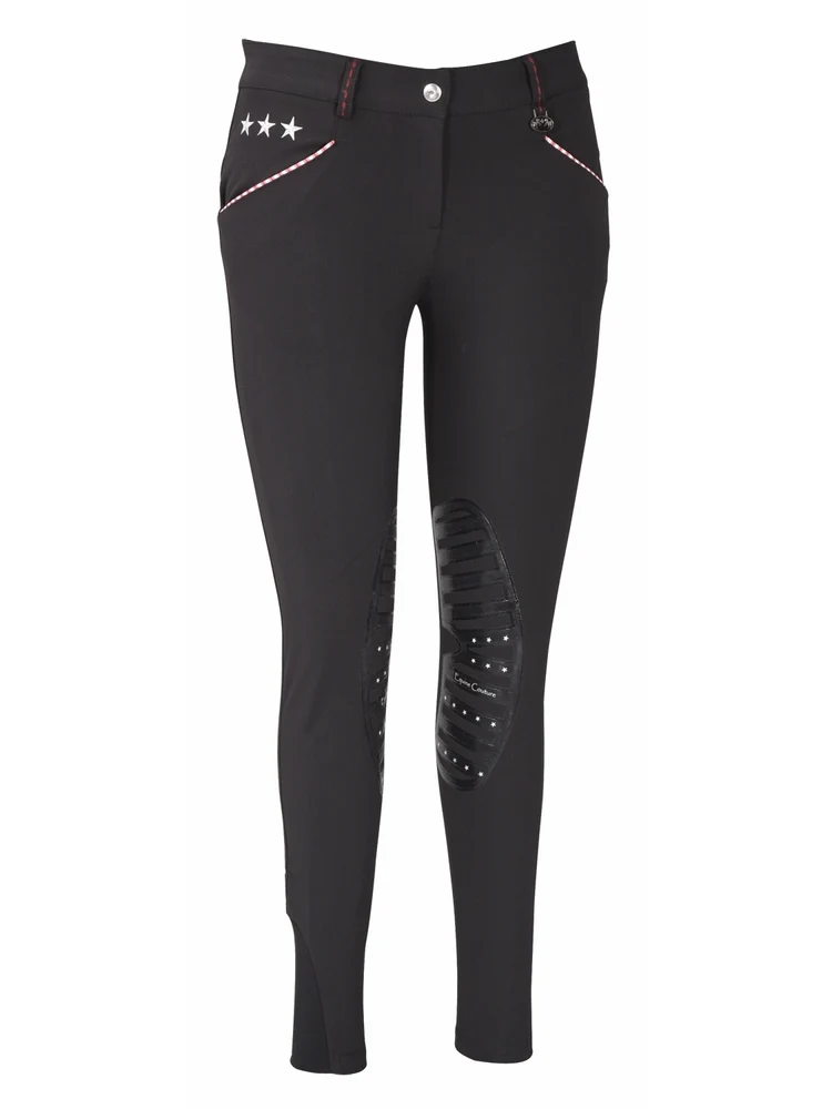 Equine Couture Ladies Stars & Stripes Silicone Knee Patch Breeches - Image 13