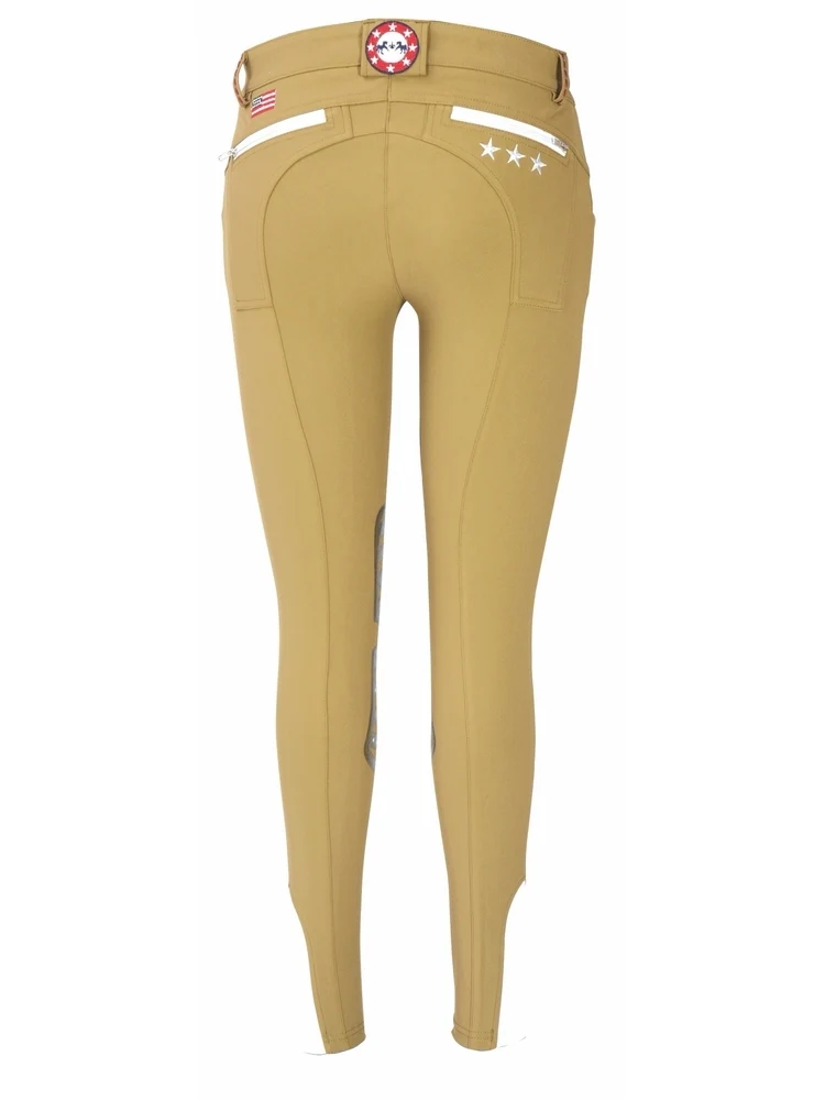 Equine Couture Ladies Stars & Stripes Silicone Knee Patch Breeches - Image 8
