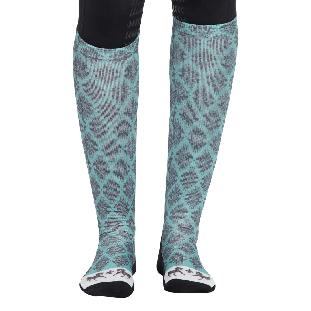 Equine Couture Ladies Tara Technical Padded Knee Hi Boot Socks - Image 2