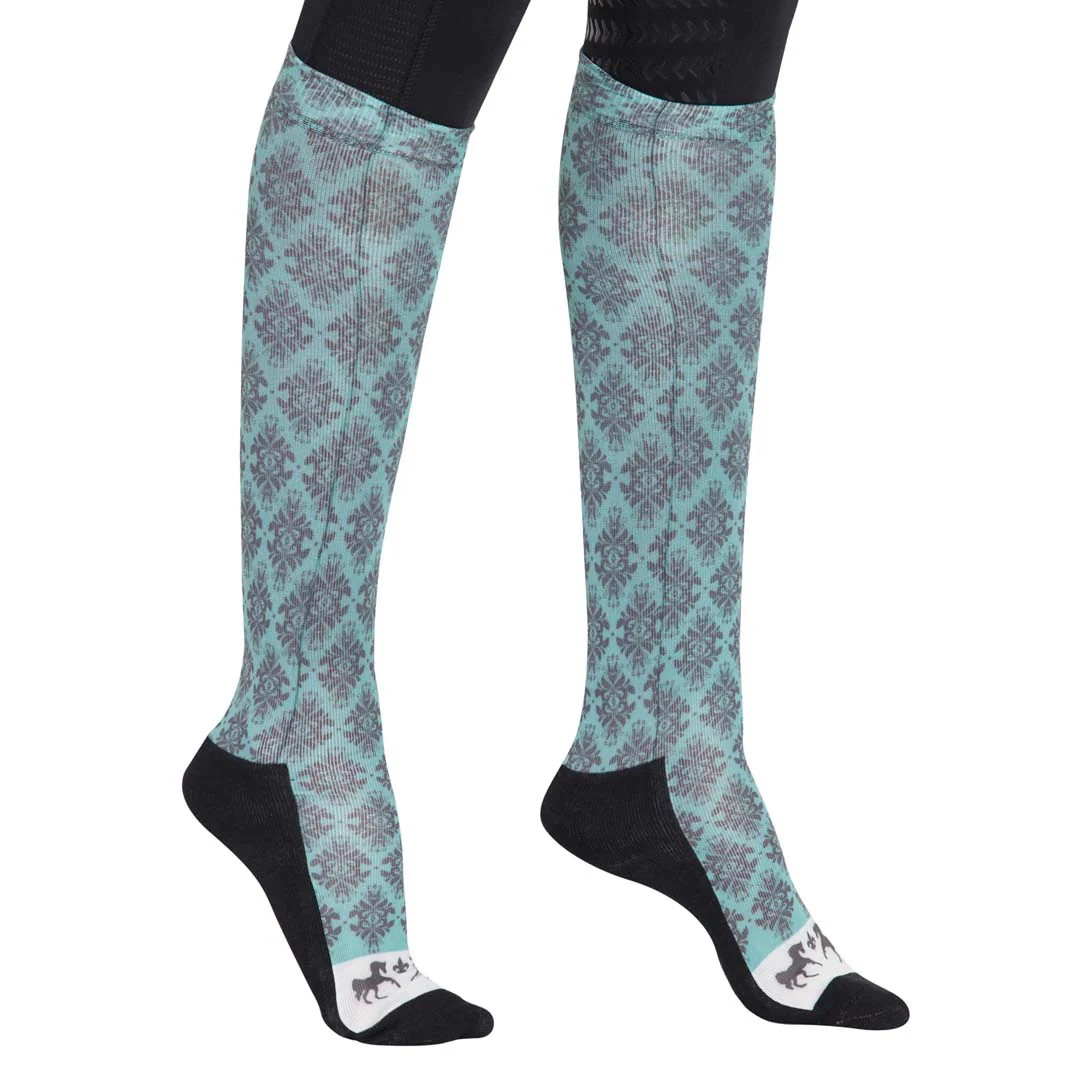 Equine Couture Ladies Tara Technical Padded Knee Hi Boot Socks - Image 3