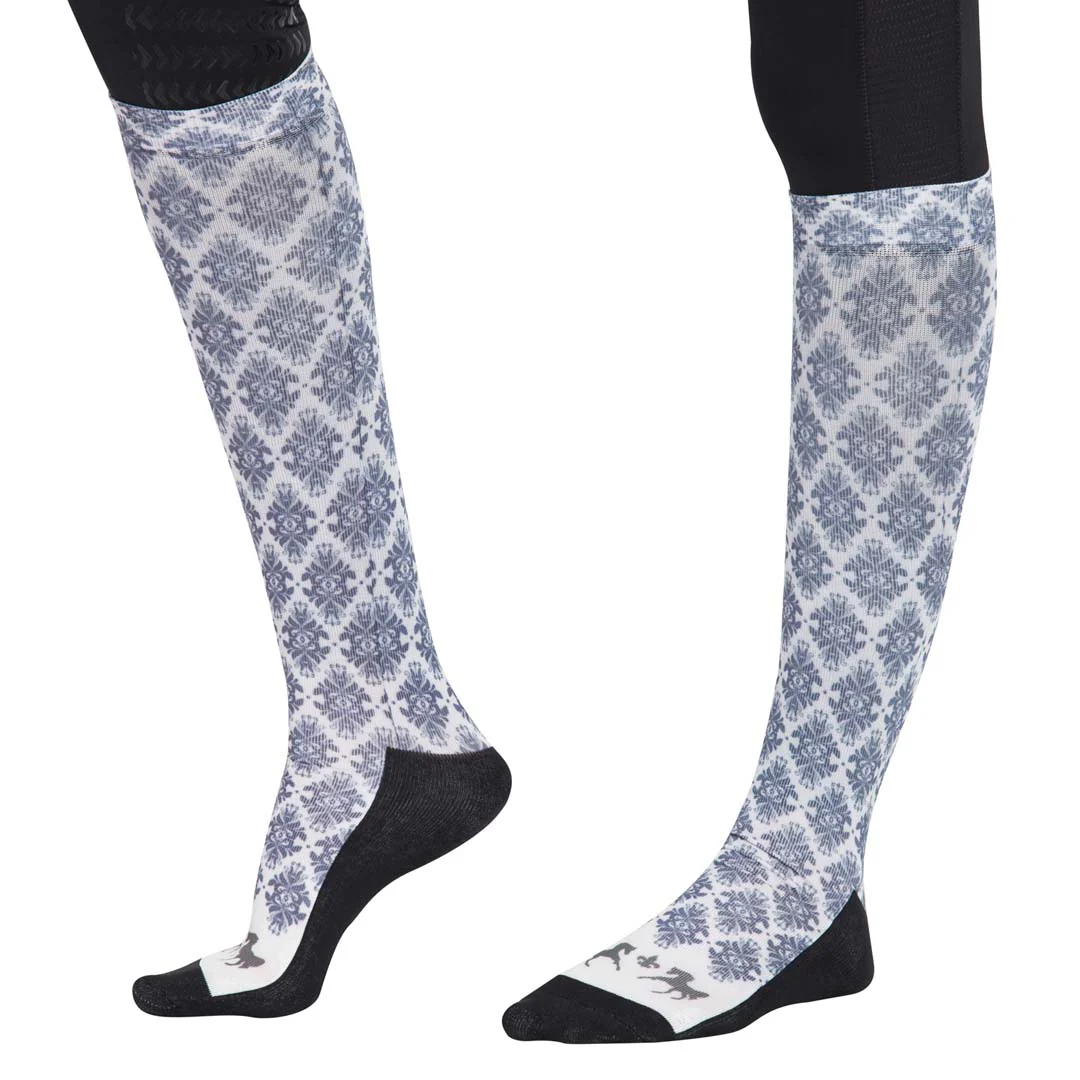 Equine Couture Ladies Tara Technical Padded Knee Hi Boot Socks - Image 5