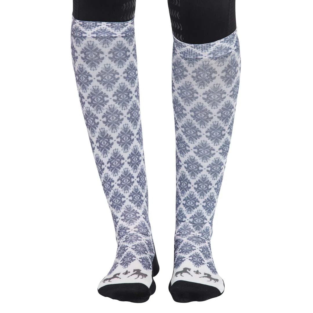 Equine Couture Ladies Tara Technical Padded Knee Hi Boot Socks - Image 6
