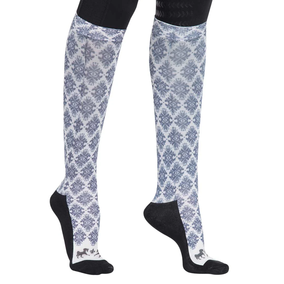 Equine Couture Ladies Tara Technical Padded Knee Hi Boot Socks - Image 7