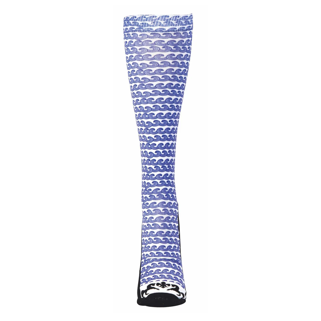 Equine Couture Ladies Wave Padded Knee Hi Boot Socks - Image 2