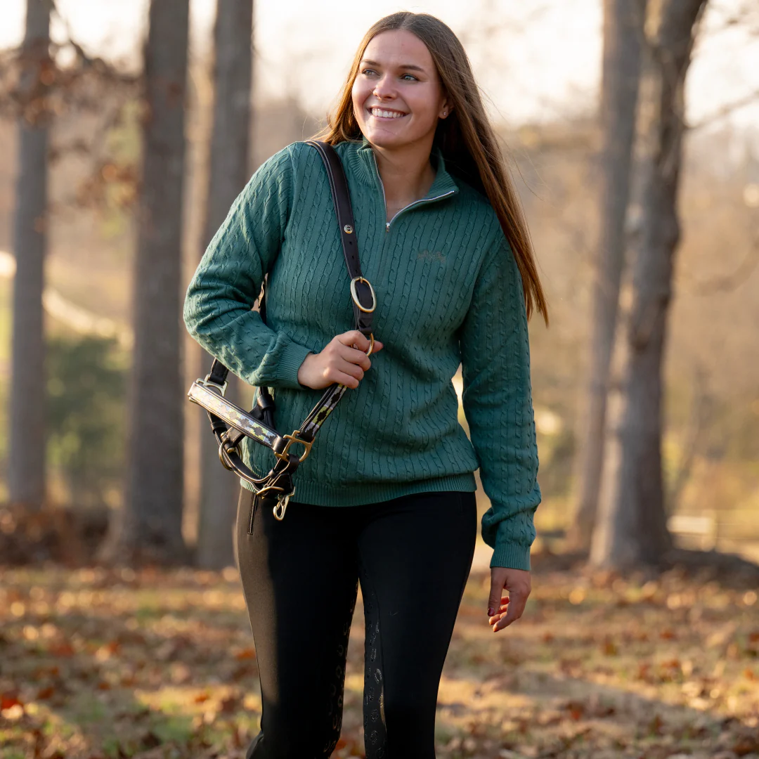 Equine Couture Ladies Zara Cable Knit Sweater - Image 3