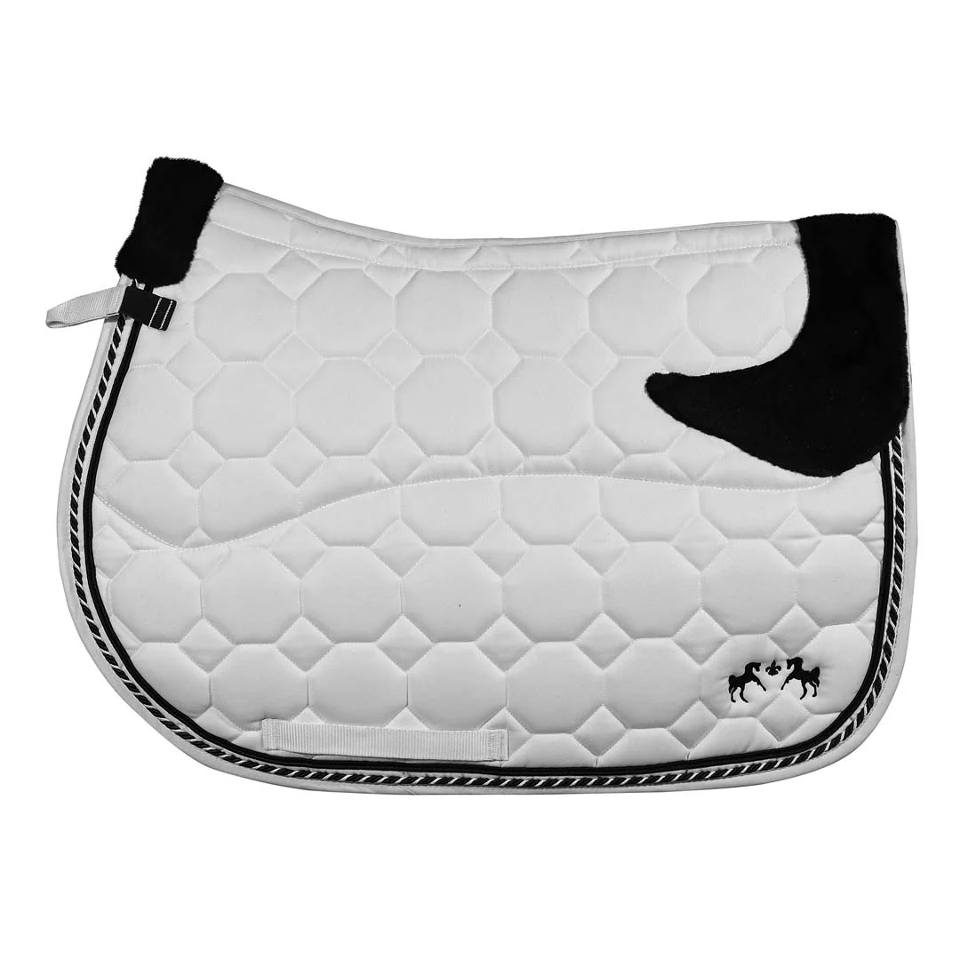 Equine Couture Luxe Saddle Pad with White Sherpa Fleece Lining - Image 2