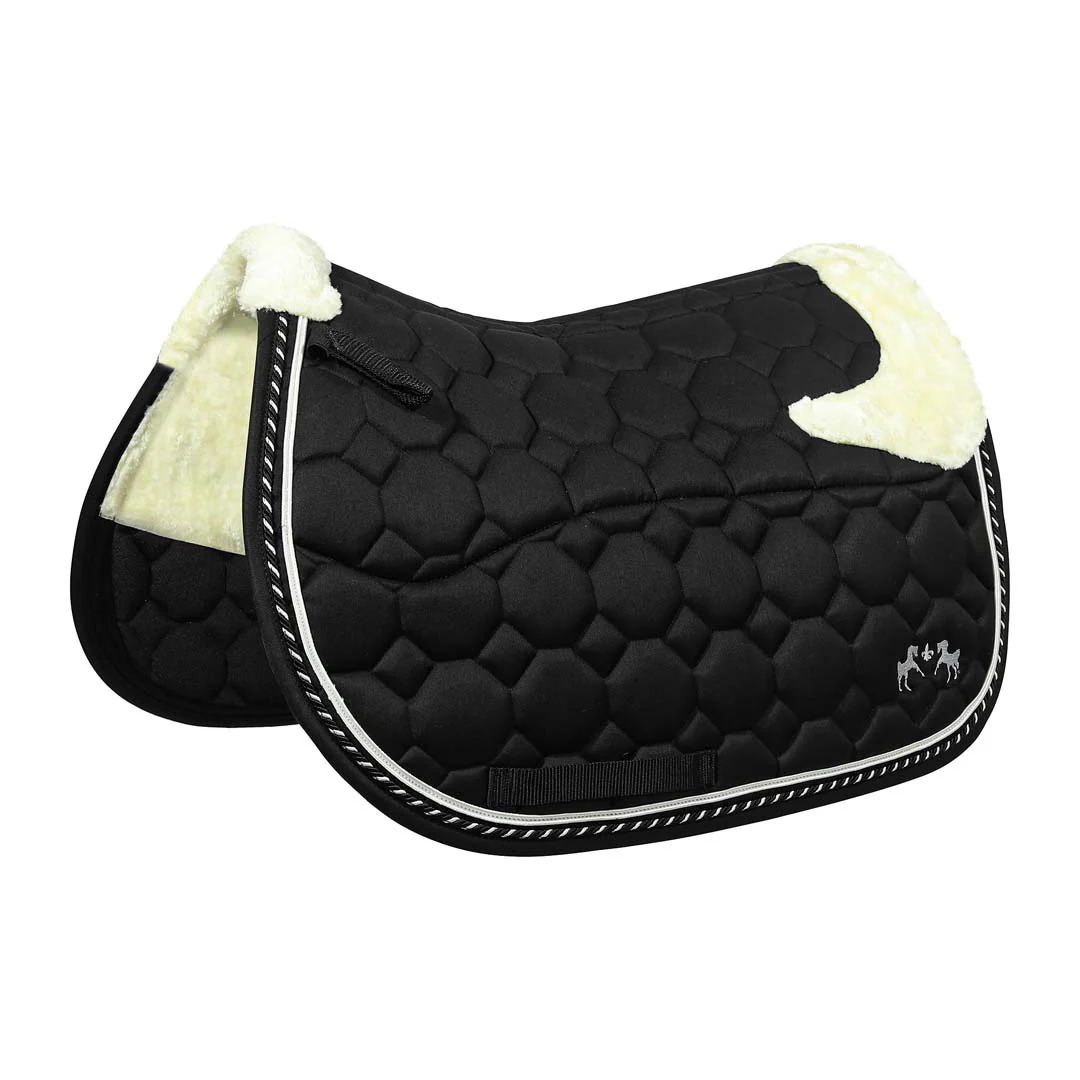 Equine Couture Luxe Saddle Pad with White Sherpa Fleece Lining - Image 8