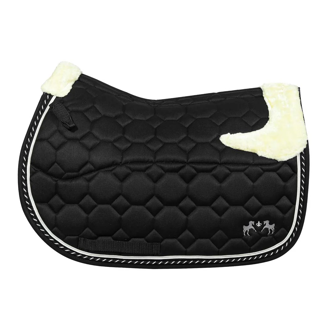 Equine Couture Luxe Saddle Pad with White Sherpa Fleece Lining - Image 9