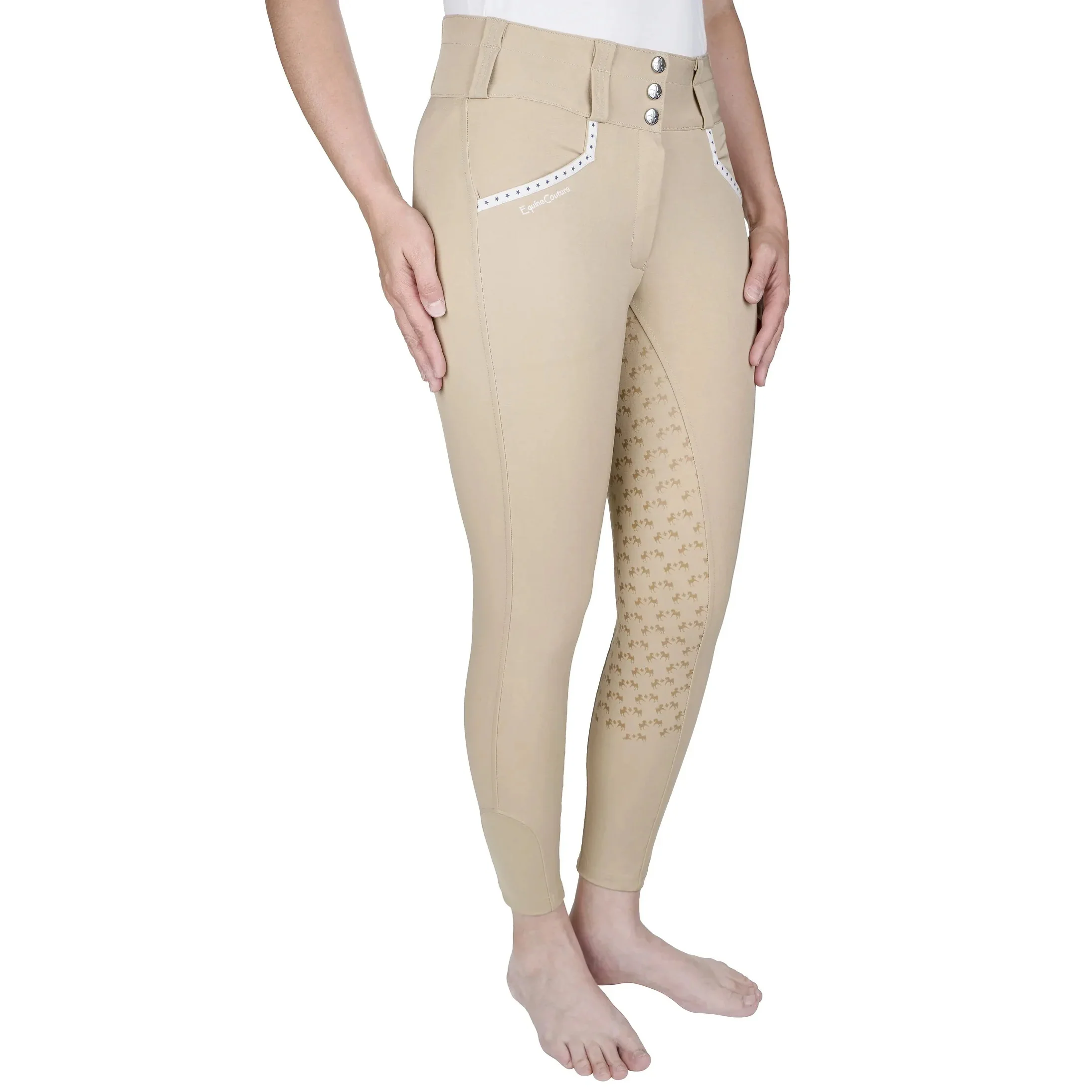 Equine Couture Women Nicole Full Silicone Printed Seat Breeches - Image 6