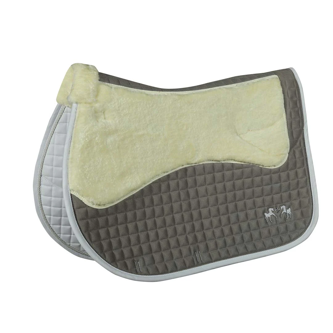 Equine Couture Regal Saddle Pad with White Sherpa Fleece and CoolMax lining - Image 7