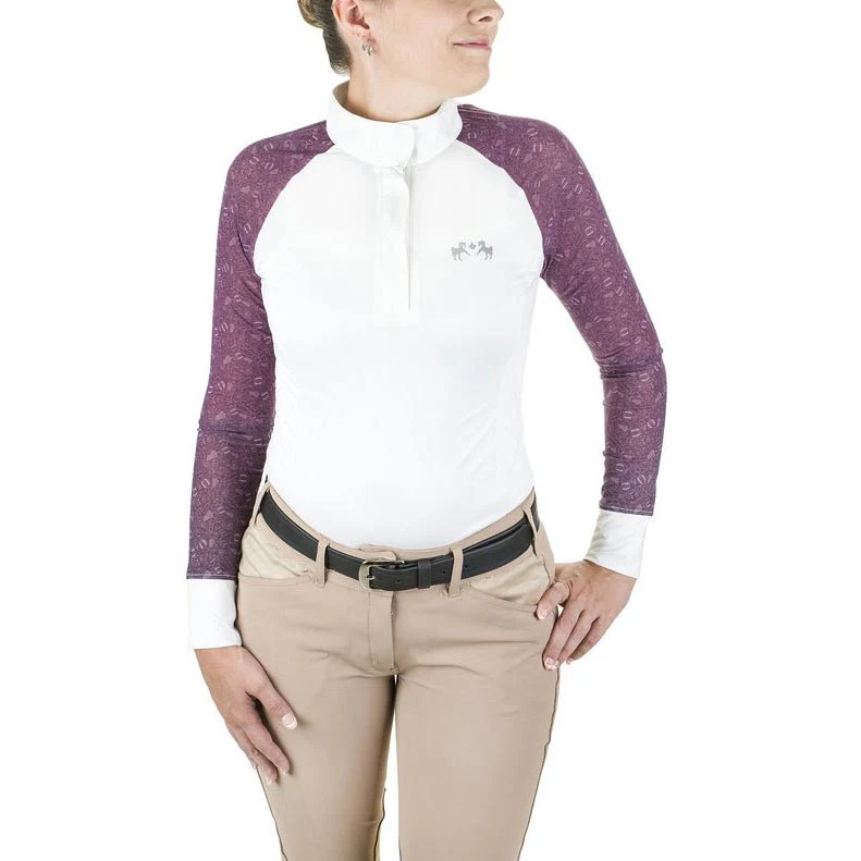 Equine Couture Women Smyrna Printed Long Sleeve Show Shirt - Image 5