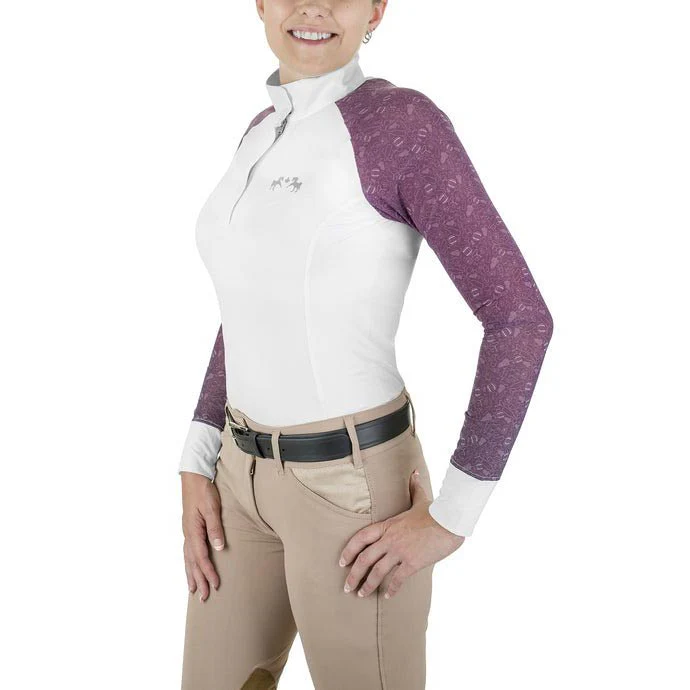 Equine Couture Women Smyrna Printed Long Sleeve Show Shirt - Image 6