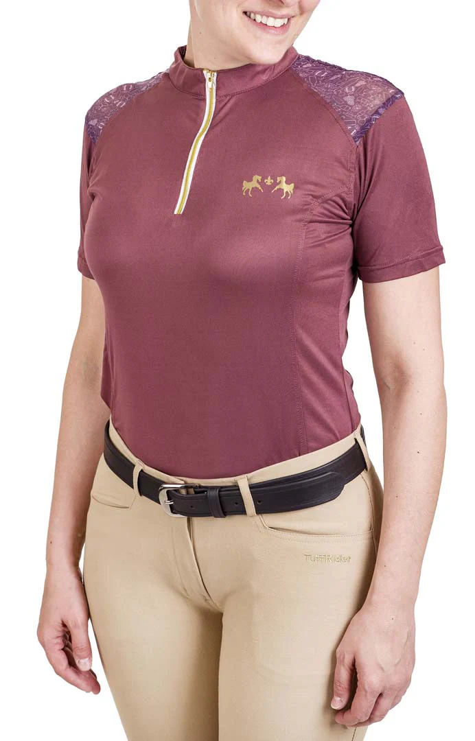 Equine Couture Women Daisy Printed Smyrna Sport Shirt - Image 5