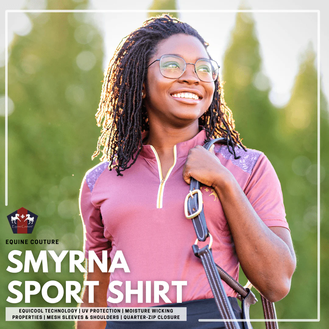 Equine Couture Women Daisy Printed Smyrna Sport Shirt - Image 7