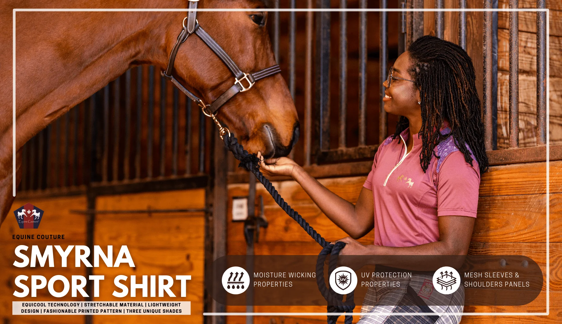 Equine Couture Women Daisy Printed Smyrna Sport Shirt - Image 8