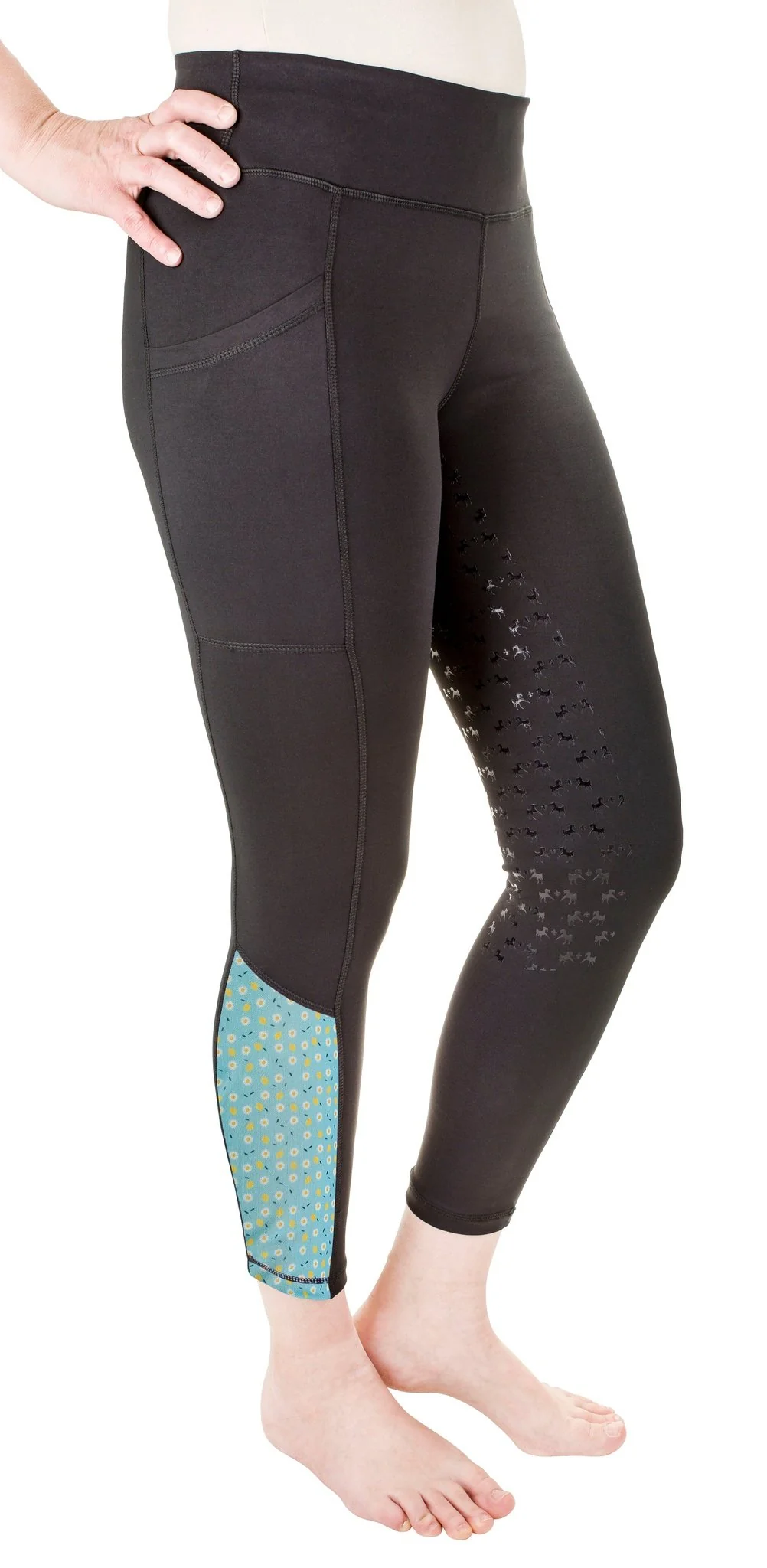 Equine Couture Women Daisy Printed Smyrna Tights - Image 4