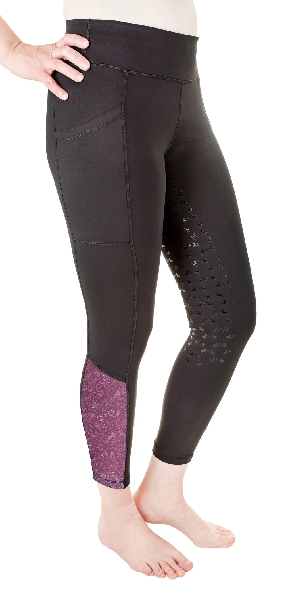 Equine Couture Women Daisy Printed Smyrna Tights - Image 5