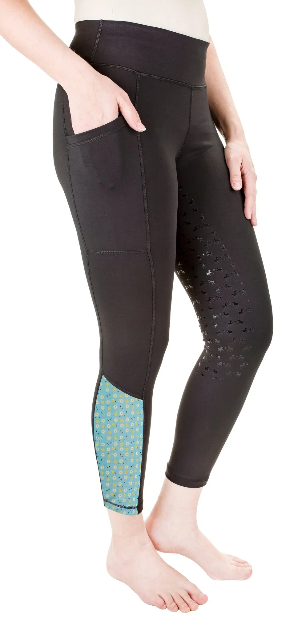 Equine Couture Women Daisy Printed Smyrna Tights - Image 6