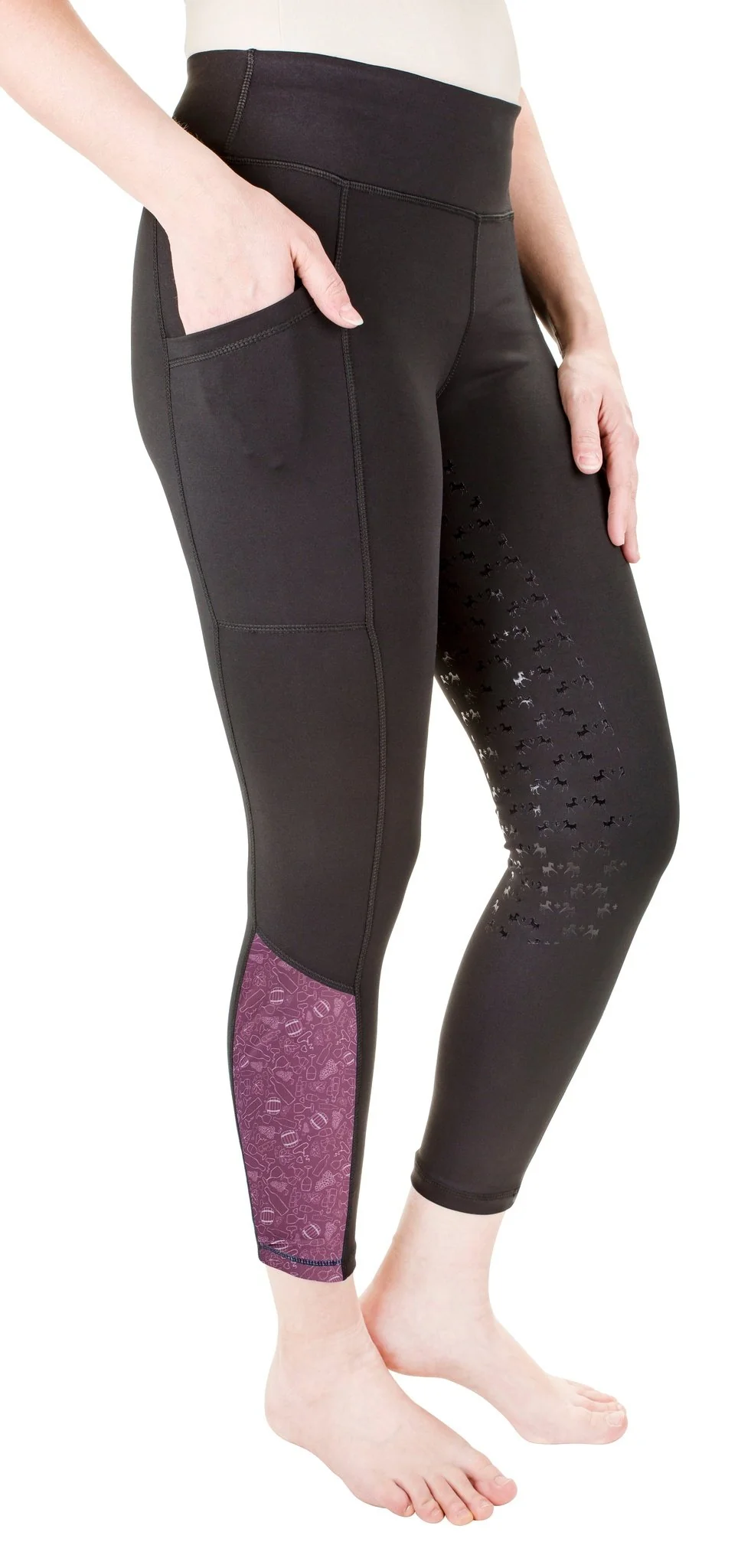 Equine Couture Women Daisy Printed Smyrna Tights - Image 7