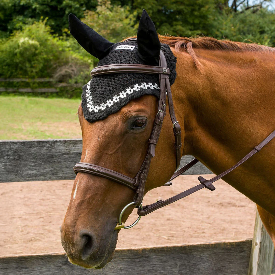 Equine Couture Floral Fly Bonnet - Image 2