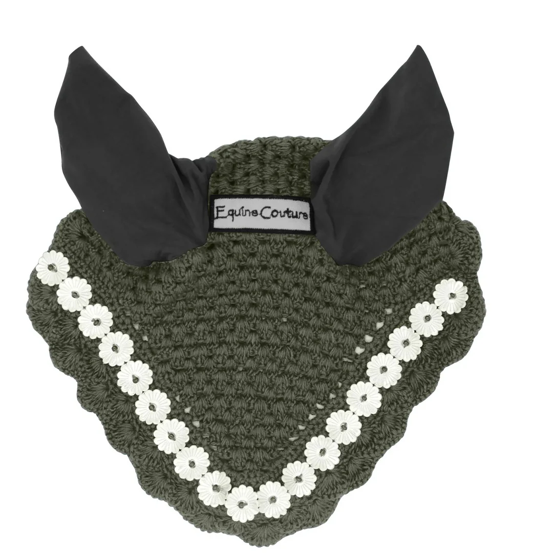 Equine Couture Floral Fly Bonnet - Image 3
