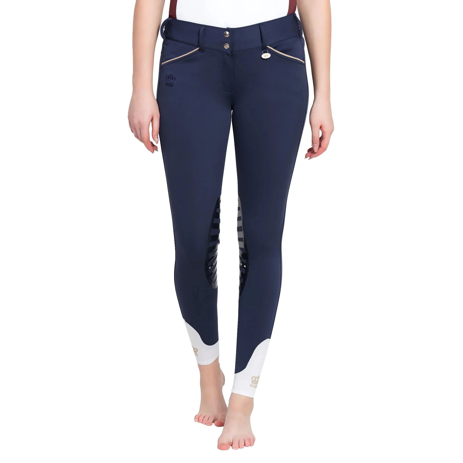 George H Morris Ladies Add Back Silicone Knee Patch Breeches - Image 9