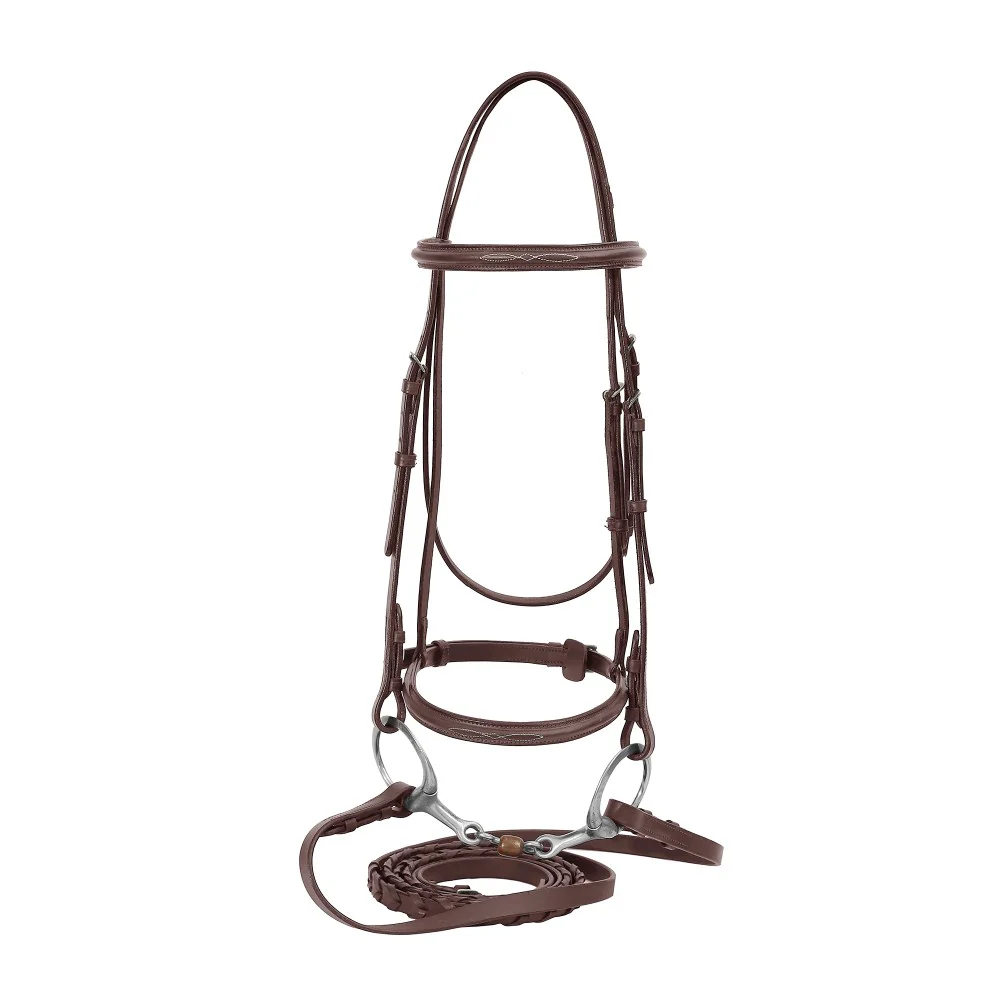 Henri de Rivel Advantage Fancy Raised Snaffle Bridle With Laced Reins - Image 2