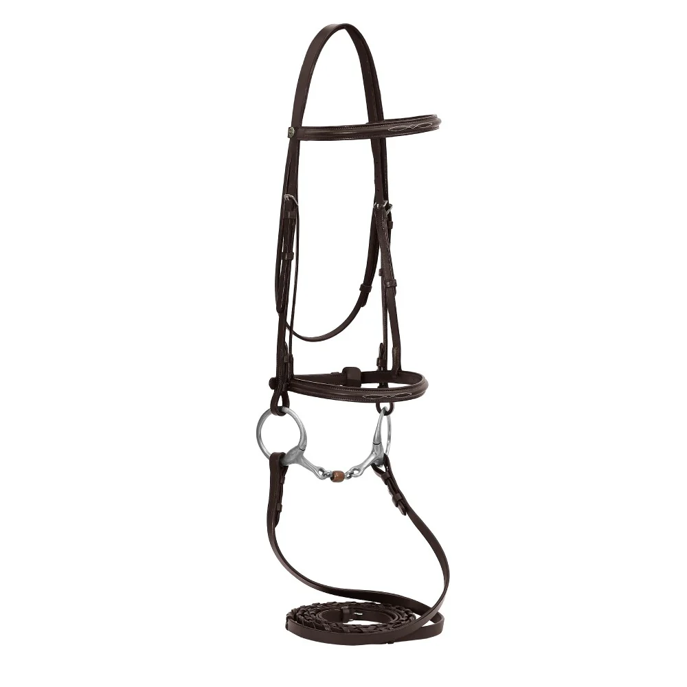 Henri de Rivel Advantage Fancy Raised Snaffle Bridle With Laced Reins - Image 7