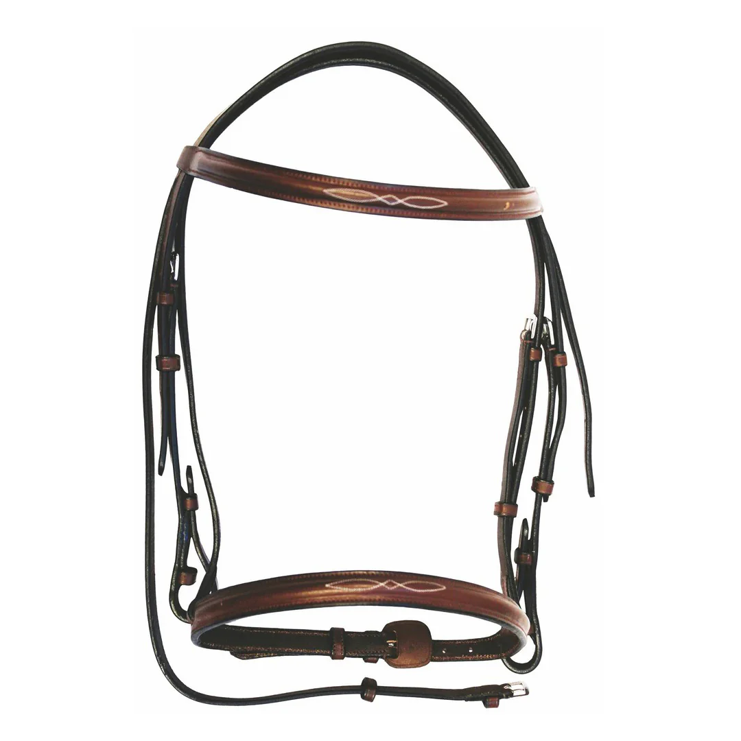 Henri de Rivel Advantage Fancy Raised Snaffle Bridle With Laced Reins - Image 8