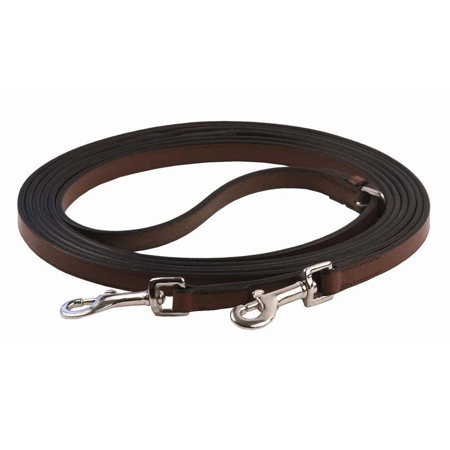 Henri de Rivel Advantage Breastplate Draw Reins - Full Leather with Breastplate Snap - Image 2